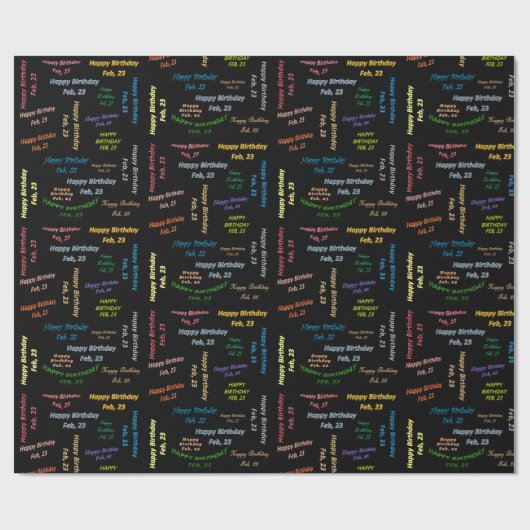 Février, 23 Anniversaire Cadeau Papier (Plat)