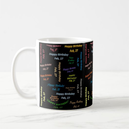 Février, 27 Anniversaire Mug (Gauche)