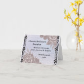 Février Amethyst carte de pierre de naissance vide (Fleur jaune)