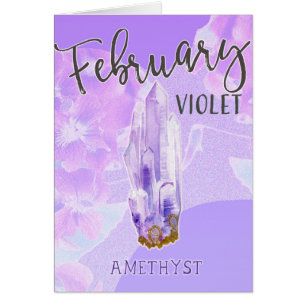 Février Anniversaire Violet et Amethyst Birthstone