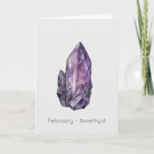 Février Birthstone Amethyst Bonne carte d'annivers (Devant)