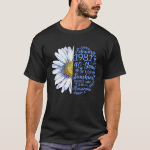 Février Fille 1981 Tshirt 40 ans 40e anniversaire