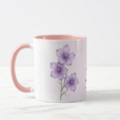 Février Mois de naissance Fleur Café Mug (Gauche)