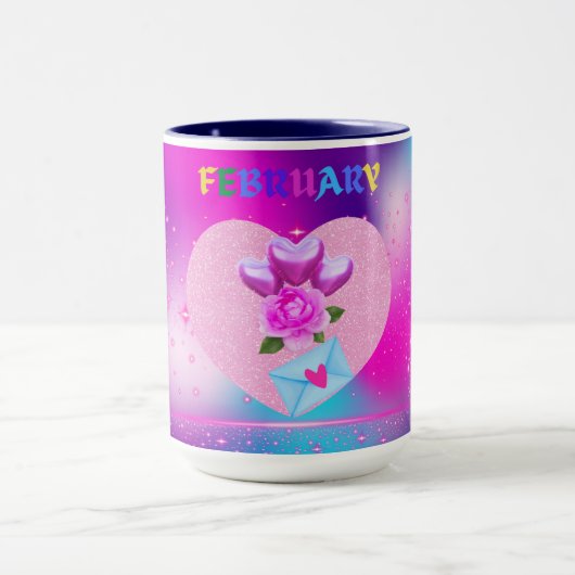 Février Mois du coeur Mug (Centre)