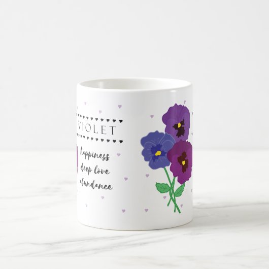 Février Mug Fleur de naissance avec sens Fleur (Centre)