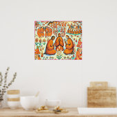 Février Naïve Folk Art hiver Love Prayer Poster (Cuisine)