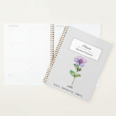 FÉVRIER VIOLET FLEURS DE NAISSANCE PERSONNALISÉE (Devant avec enveloppe)