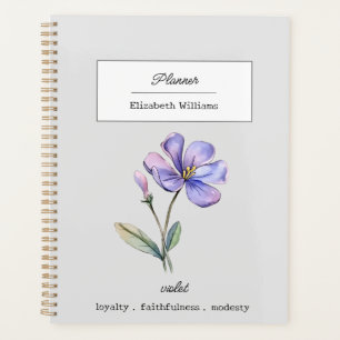 FÉVRIER VIOLET FLEURS DE NAISSANCE PERSONNALISÉE