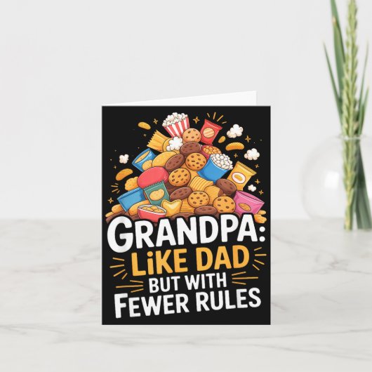Fewer Rules Funny Grandpa  Kaart (Voorkant)