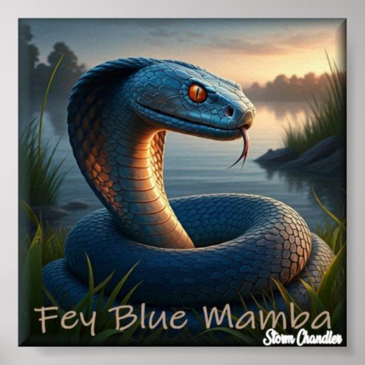 Fey Blue Mamba Poster (Voorkant)