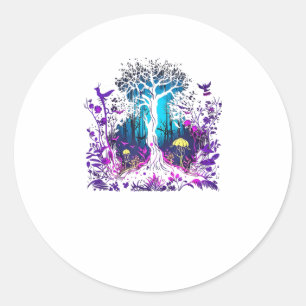 Fey Gotische Emo Goblincore Esthetiek Bos Grafisc Ronde Sticker