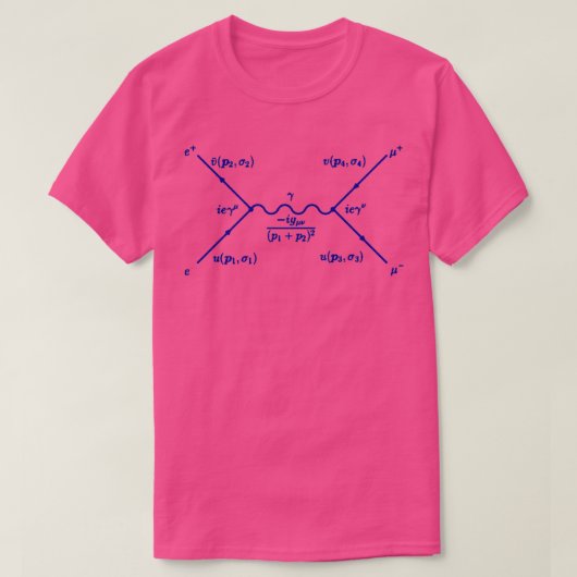 Feynman diagram electron positron pair annihilatio t-shirt (Design voorkant)