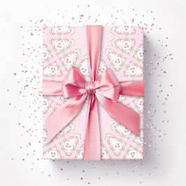 Fez Starburst Trellis in Roze en Groen Cadeaupapier