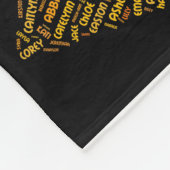 FF names Ribbom fleece blanket (Hoek)
