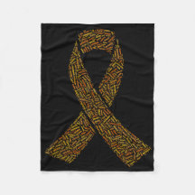 FF names Ribbom fleece blanket