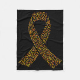 FF names Ribbom fleece blanket Deken