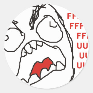 FFFFFFFUUUUUUU - Woede! Ronde Sticker