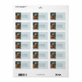 FFrosty Santa -adreslabel Etiket (Full Sheet)