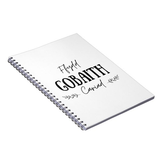 "Ffydd Gobaith Cariad" Welsh Quote Notitieboek (Rechterzijde)