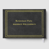 Fhuile d'or de la partie de retrait en cuir noir (Verso)