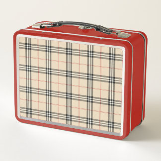 Fiambrera con estampado tartan