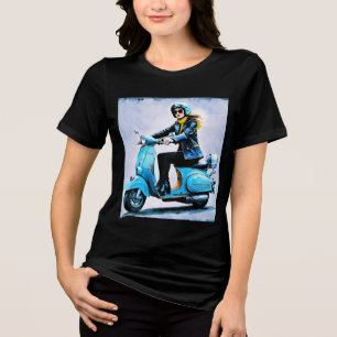 "Fiamma" "Corsa Elegante" – Elegante rit Tri-Blend Shirt