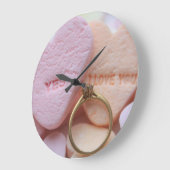 Fiançailles anneau horloge bonbons coeurs (Angle)