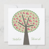 Fiançailles Apple Tree Love Carving Invitation (Devant)