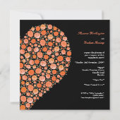 Fiançailles Black Tangerine Roses Invitation de co (Dos)