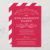 FIANÇAILLES CLASSÉ| INVITATION DU PARTI ENGAGEMENT (Devant / Derrière)