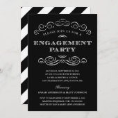 FIANÇAILLES CLASSÉ| INVITATION DU PARTI ENGAGEMENT (Devant / Derrière)