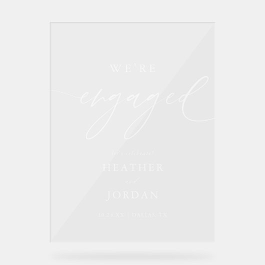 Fiançailles de calligraphie moderne Nous sommes en (Recto)