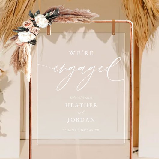 Fiançailles de calligraphie moderne Nous sommes en