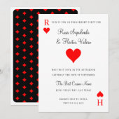 Fiançailles de carte de jeu de Las Vegas Poker (Devant / Derrière)