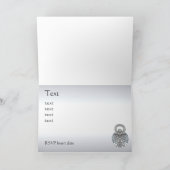 Fiançailles de carte mariage Enregistrer la date D (Intérieur)