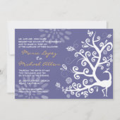 Fiançailles de faire-part de mariage d'inséparable (Devant)