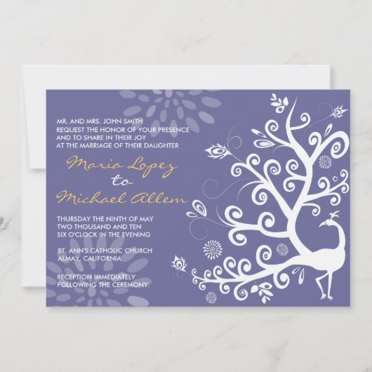 Fiançailles de faire-part de mariage d'inséparable (Devant)