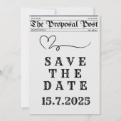 Fiançailles de journal Faire-part Templ Invitation (Dos)