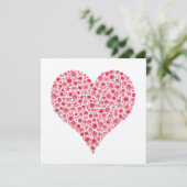 Fiançailles Deux Coeurs Roses Invitation rose méta (Debout devant)