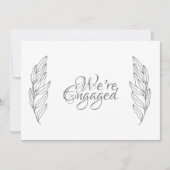 Fiançailles, faire-part partie engagée (Devant)