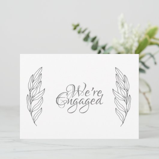 Fiançailles, faire-part partie engagée (Debout devant)