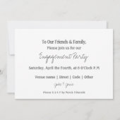 Fiançailles, faire-part partie engagée (Dos)