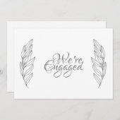 Fiançailles, faire-part partie engagée (Devant / Derrière)