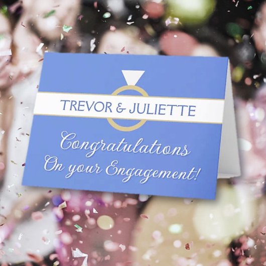 Fiançailles Félicitations Carte de voeux pliée per