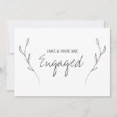 Fiançailles floral, faire-part de parti engagé (Devant)