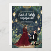 Fiançailles indien invitation Ring Ceremony invita (Devant / Derrière)