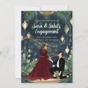 Fiançailles indien invitation Ring Ceremony invita