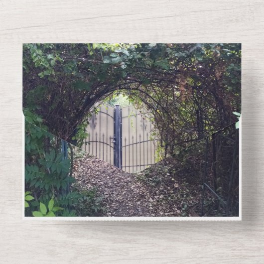 Fiançailles Invitation Gate Garden (Verso)