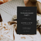 Fiançailles Invitation Mariage noir Modèle