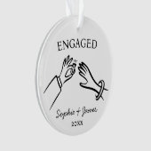 Fiançailles Noël Fantaisiste Dessinée à la Main  (devant)